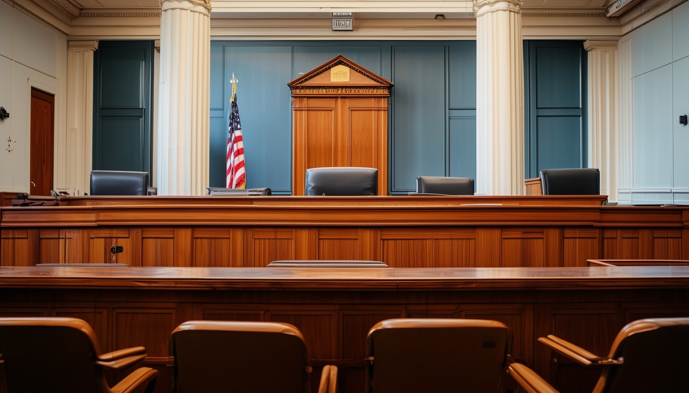 An image of a courtroom